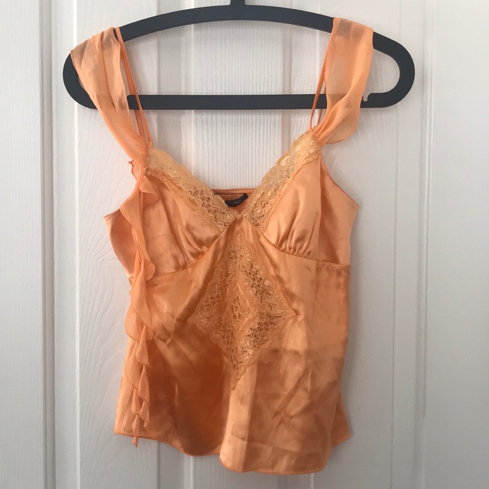 Bebe Peach Silk Tank-top